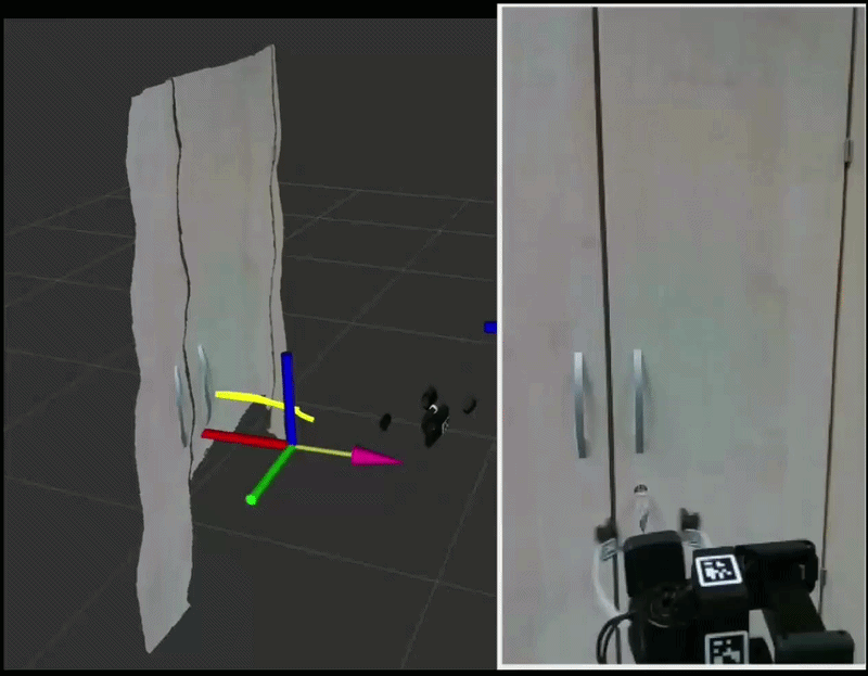 FunAkt3D — robot manipulating a drawer using affordance-conditioned diffusion policy learned from human video.